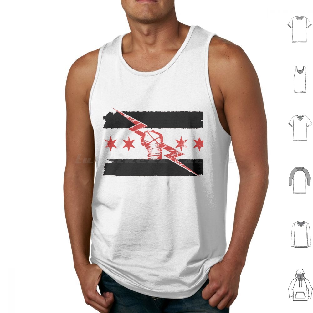 Body Jewelry Chicago - Cm Punk Tank Üstleri Baskılı Pamuklu