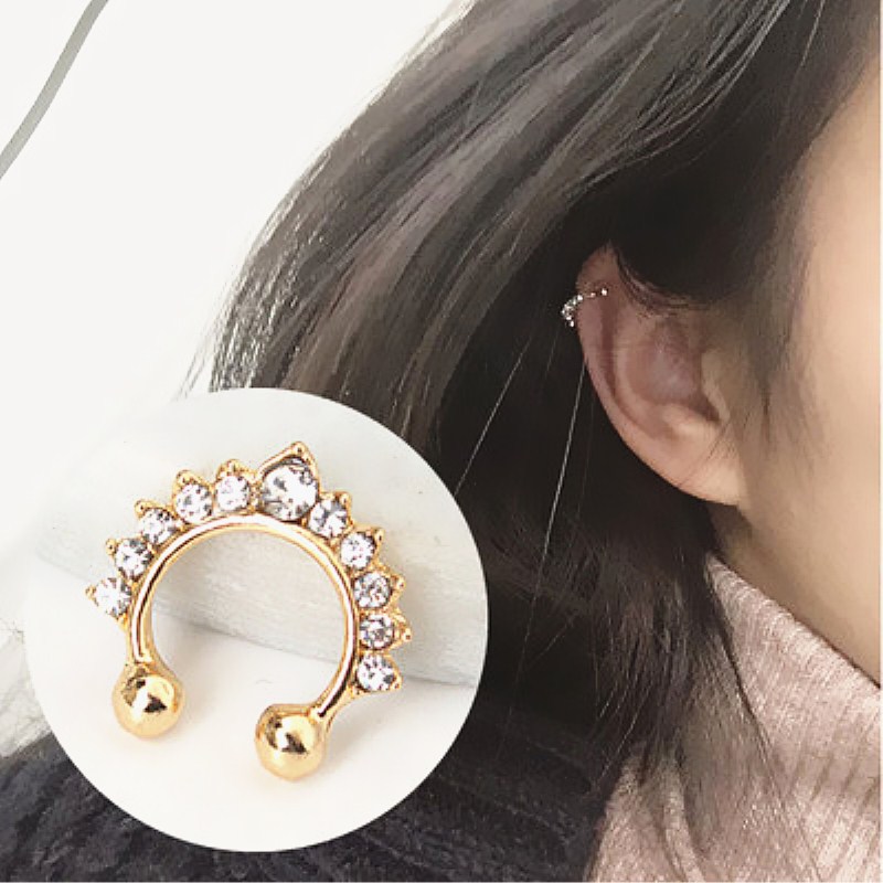 Body Jewelry Ear - 1 adet u-şekil burun mandalı sahte