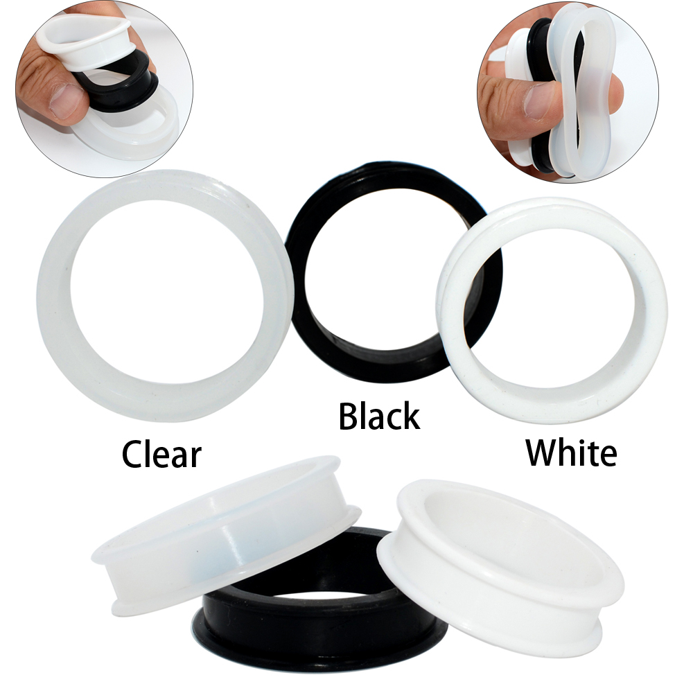 Body Jewelry Gauge Sizes - CHUANCI Çift Büyük Boy Esnek Silikon