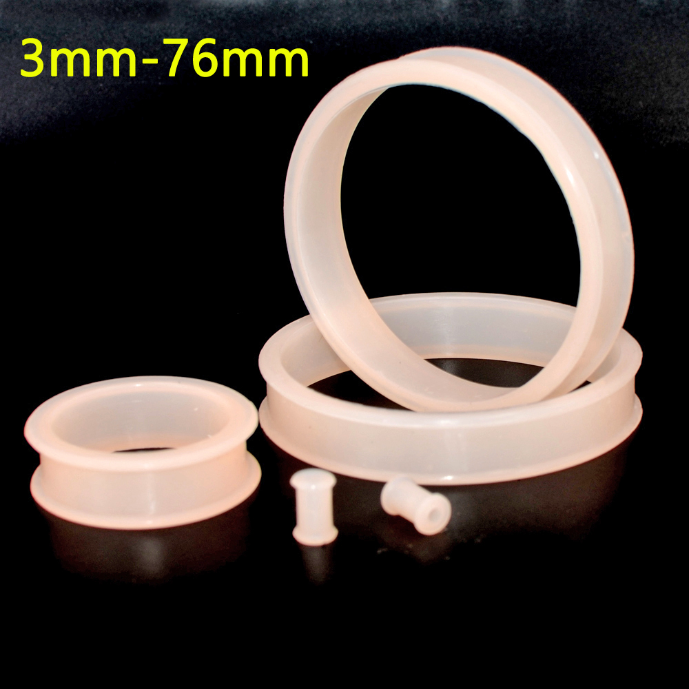Body Jewelry Gauge Sizes - Çift büyük boy cilt renkli esnek