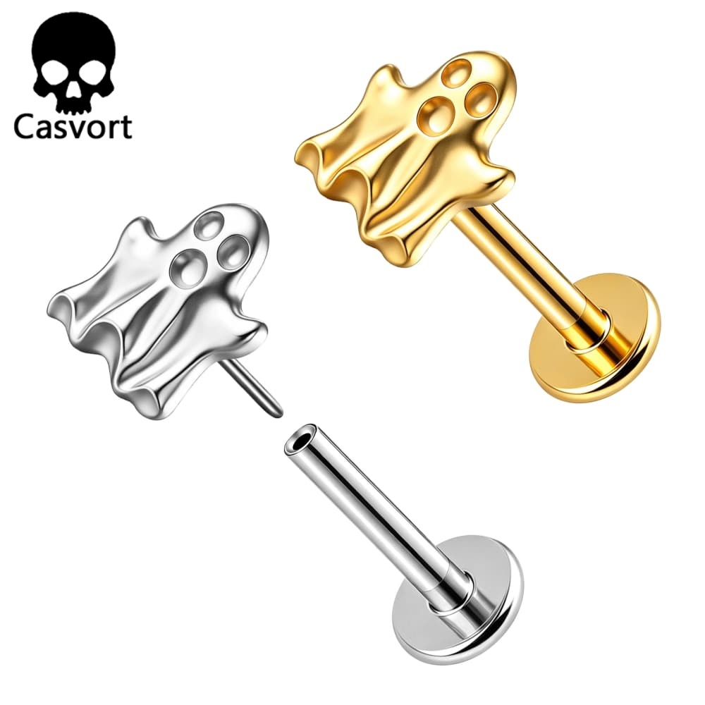 Body Jewelry Threadless - Casvort 1PC ASTM F136 Titanyum Düz