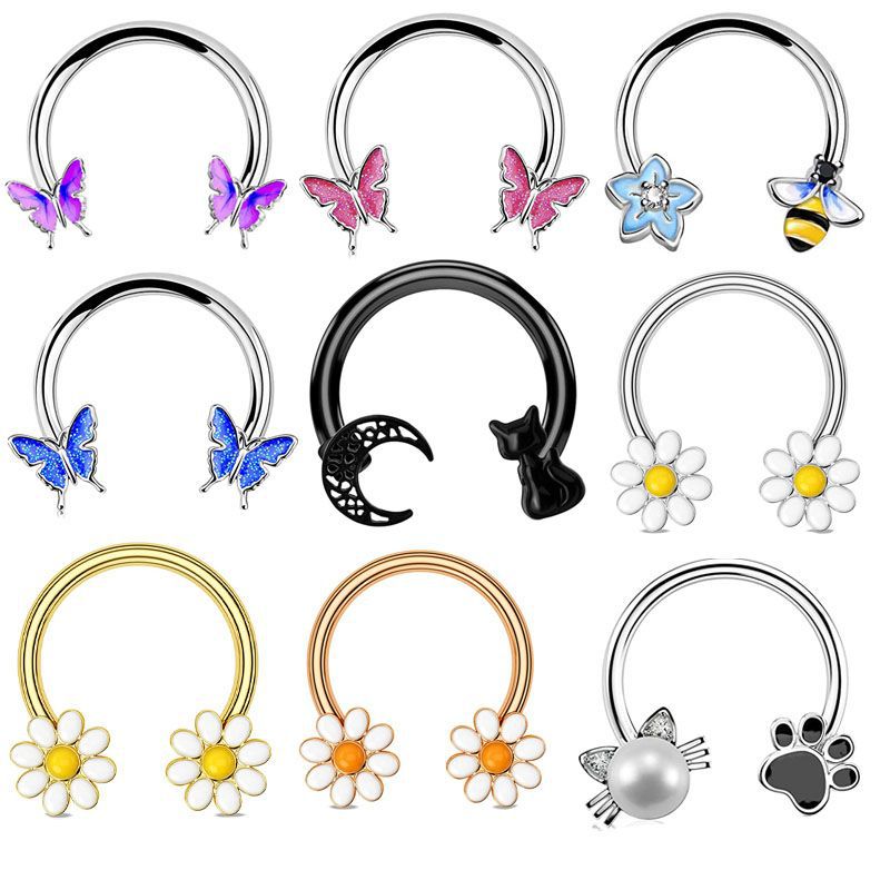 Body Jewelry Ear - 16G Septum Halkası Daith Piercing Takısı