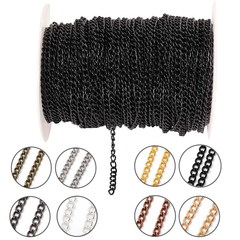 Body Chain Jewelry - 2 metre 2.5/3.5/4.5mm Metal Düz Oval