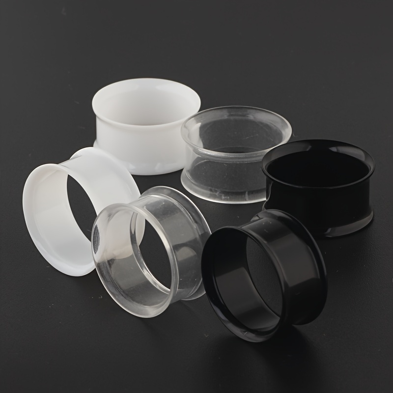 Body Jewelry Gauge Sizes - 2 adet/6 adet Hollow akrilik çift