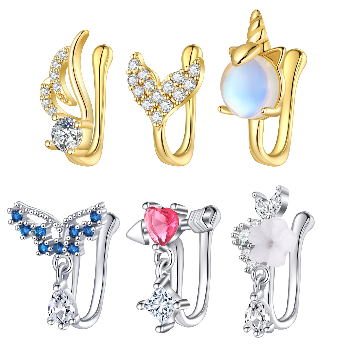Body Jewelry Nose - Sahte Burun Piercing Takı Yüksek Kaliteli