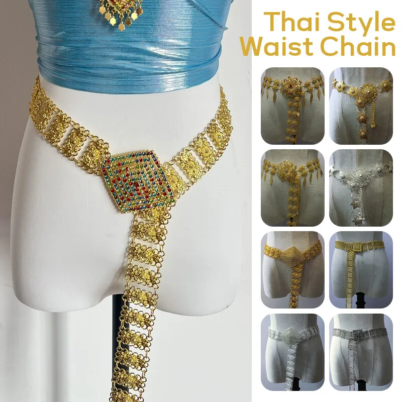 Body Chain Jewelry - 1 adet Metal tayland bel zinciri