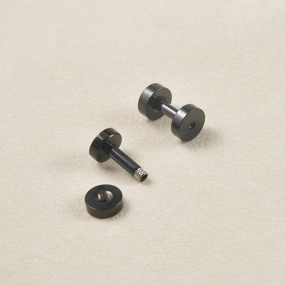 1 çift paslanmaz çelik siyah r - Body Jewelry Gauge Sizes incelemesi ve fiyatı