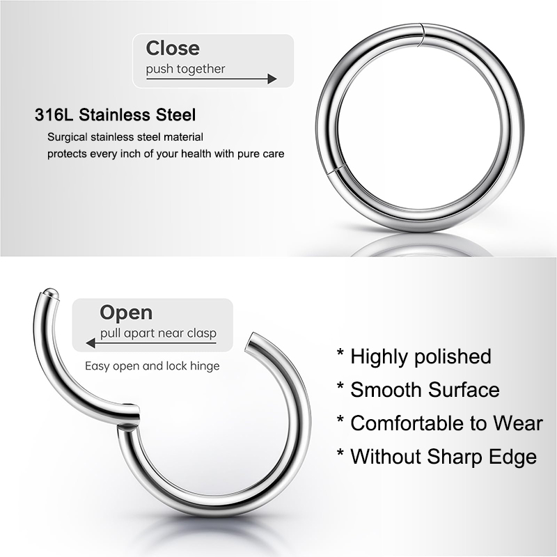 16G 316L Cerrahi Çelik Menteşe - Body Jewelry Ear incelemesi ve fiyatı