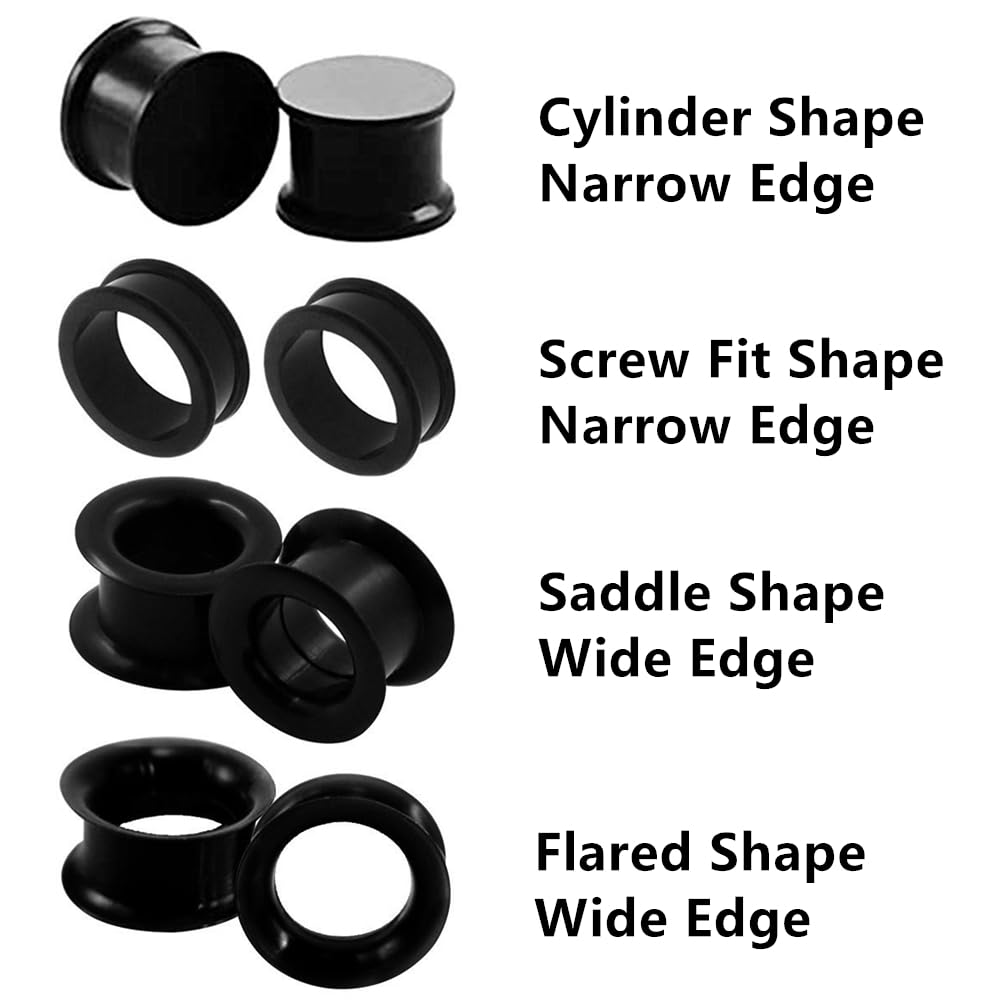 2/16 adet beyaz siyah esnek ka - Body Jewelry Gauge Sizes incelemesi ve fiyatı