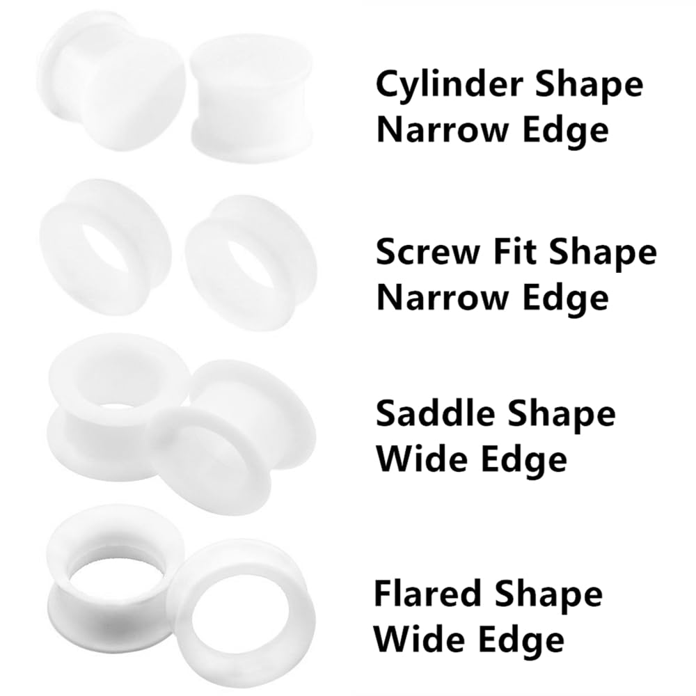 2/16 adet beyaz siyah esnek ka - Body Jewelry Gauge Sizes incelemesi ve fiyatı