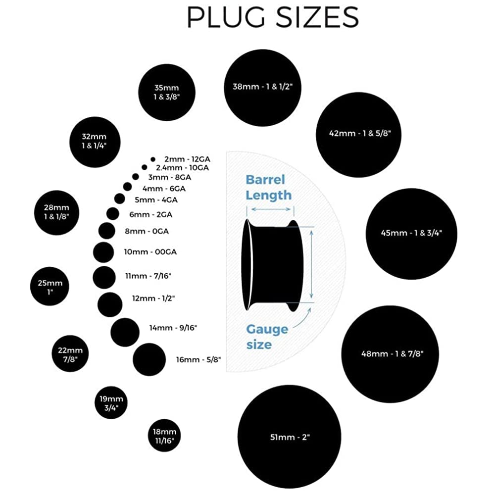 2/16 adet beyaz siyah esnek ka - Body Jewelry Gauge Sizes incelemesi ve fiyatı