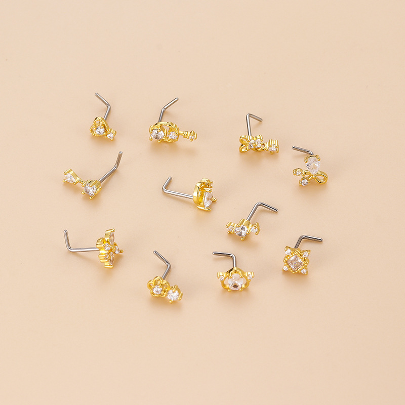 20G L Şekilli Kübik Zirkon Bur - Body Jewelry Ear incelemesi ve fiyatı