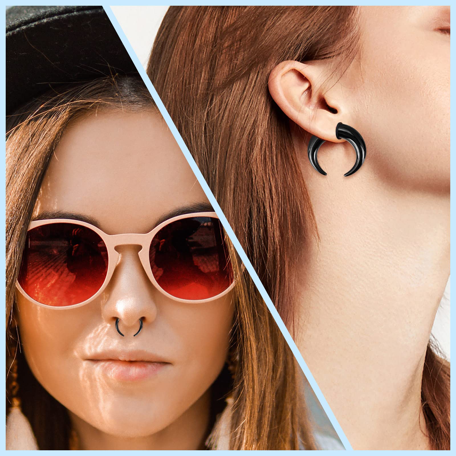 18 adet Akrilik Septum Pincher - Body Jewelry Gauge Sizes incelemesi ve fiyatı