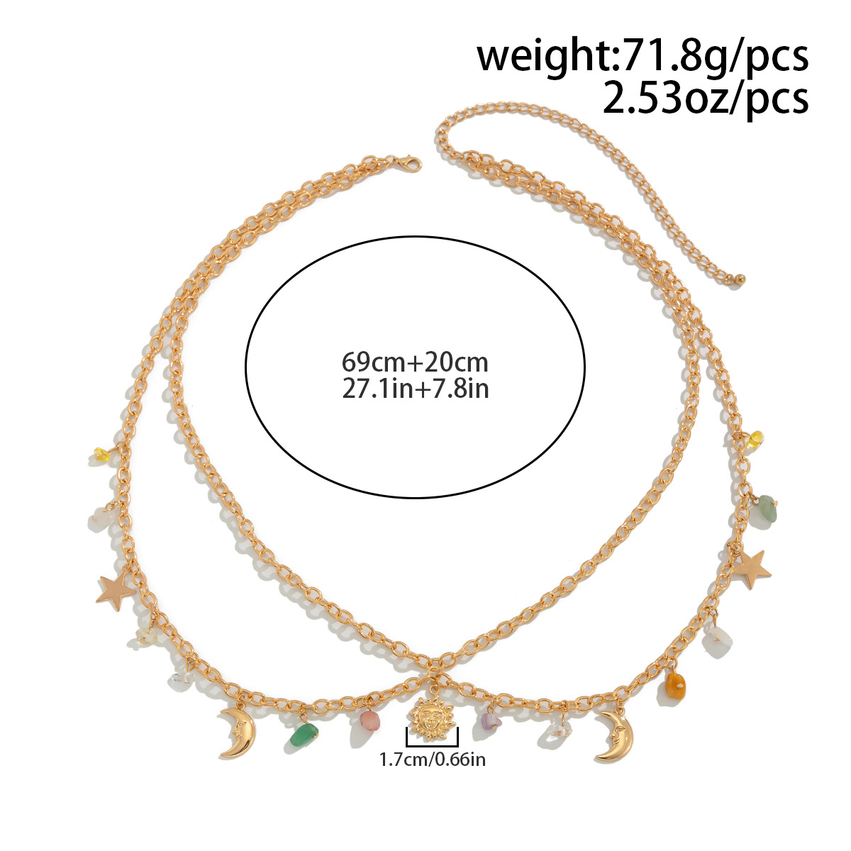 Boho Yıldız Ay Güneş Kolye Bel - Body Chain Jewelry incelemesi ve fiyatı