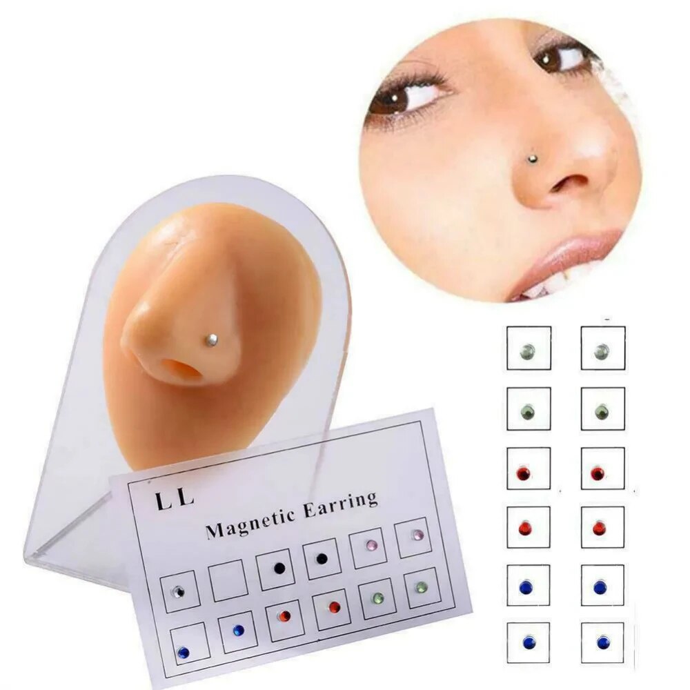 12 adet/kart sahte dolandırıcı - Body Jewelry Ear incelemesi ve fiyatı