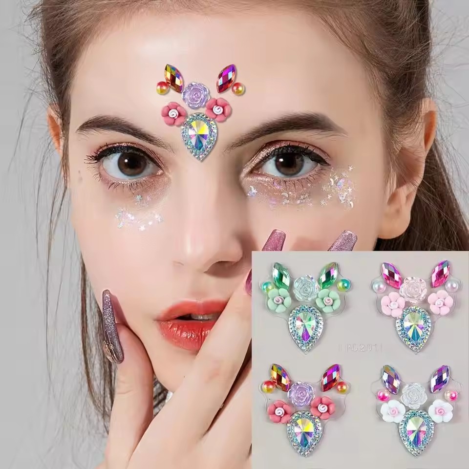 Yeni 3D Rhinestones Yüz Festiv - Body Jewels incelemesi ve fiyatı