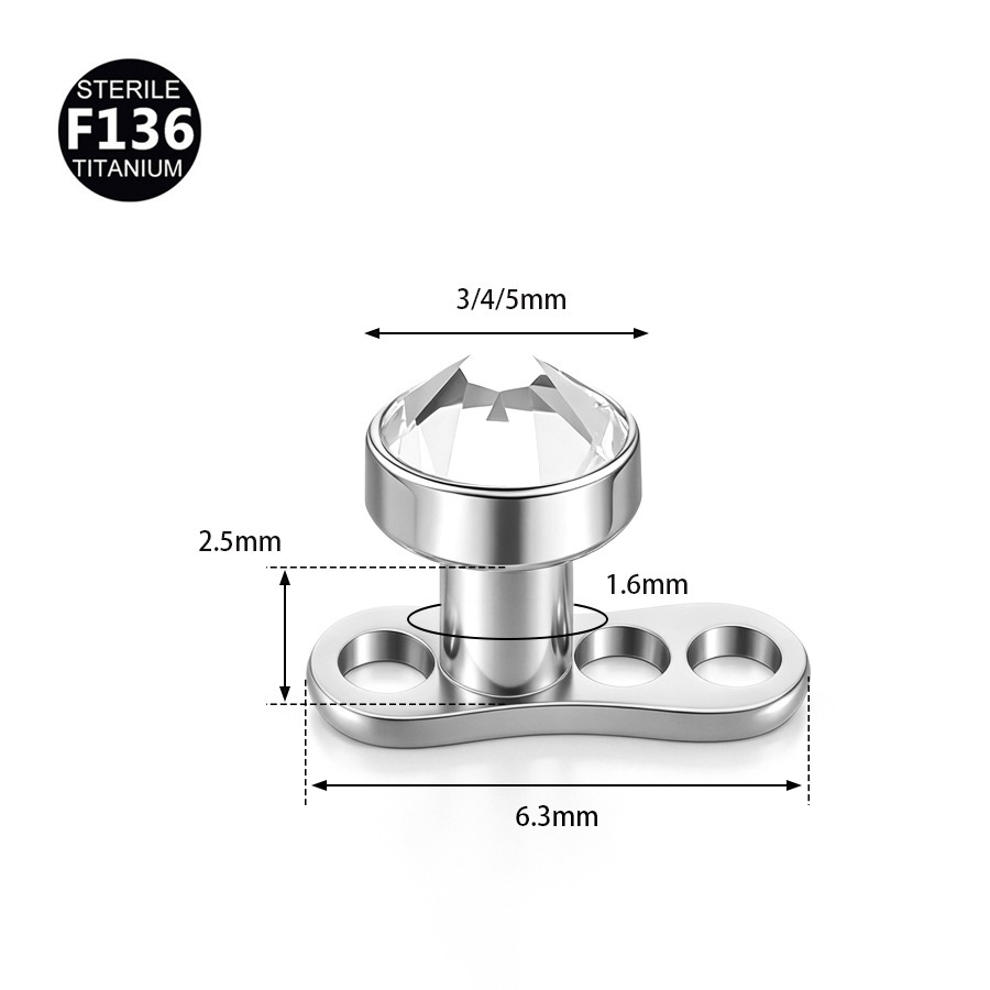 1 Adet F136 Titanyum 14G İçten - Dermal Anchor Top incelemesi ve fiyatı
