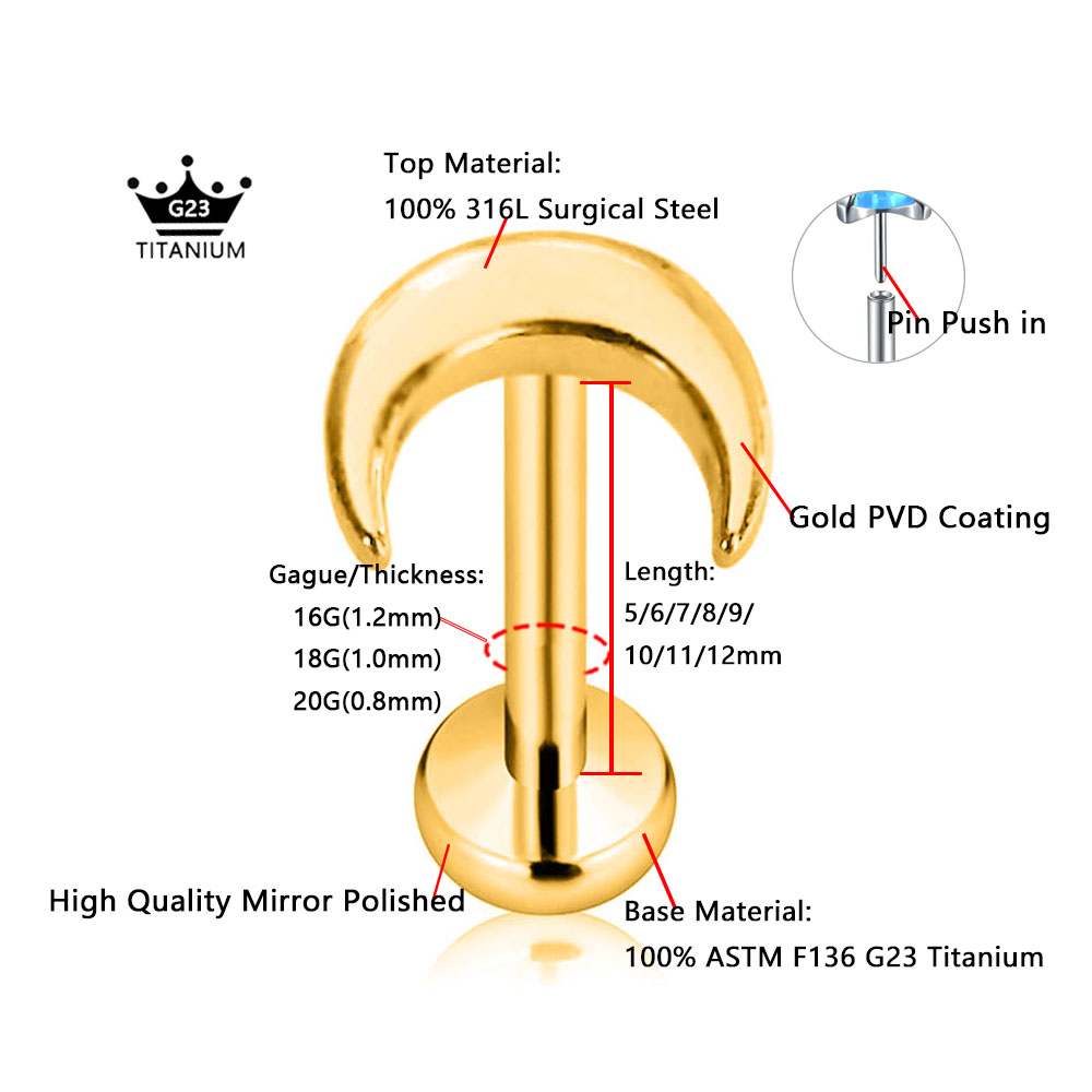 ASTM F136 G23 Titanyum Parlak  - Body Jewelry Threadless incelemesi ve fiyatı