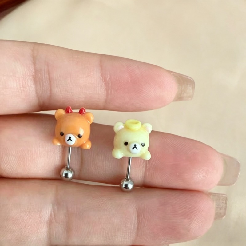 Kawaii Rilakkuma Saplama Küpe  - Body Jewelry Ear incelemesi ve fiyatı