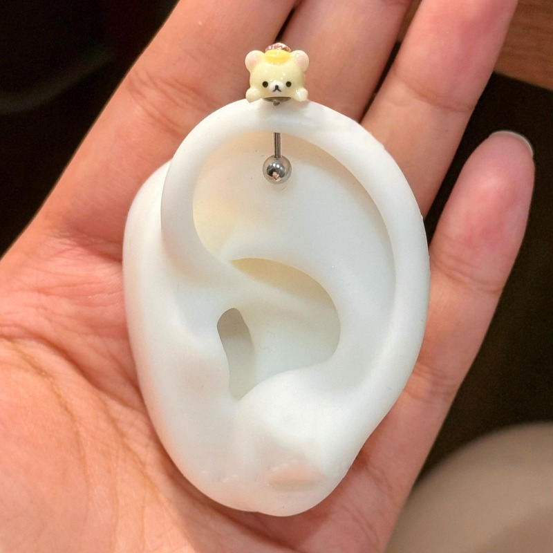 Kawaii Rilakkuma Saplama Küpe  - Body Jewelry Ear incelemesi ve fiyatı