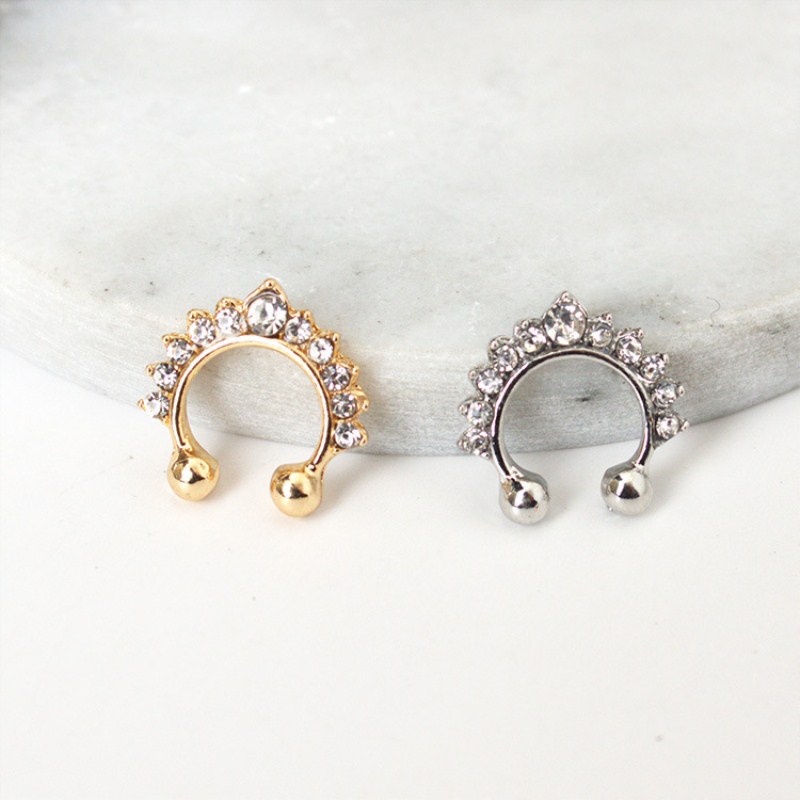 1 adet u-şekil burun mandalı s - Body Jewelry Ear incelemesi ve fiyatı
