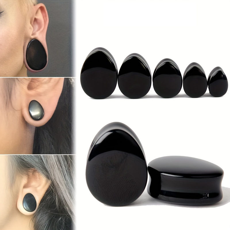 1 çift erkek su damlası şekli  - Body Jewelry Gauge Sizes incelemesi ve fiyatı