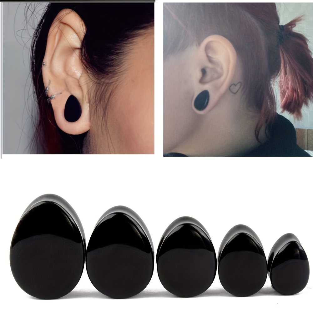 1 çift erkek su damlası şekli  - Body Jewelry Gauge Sizes incelemesi ve fiyatı