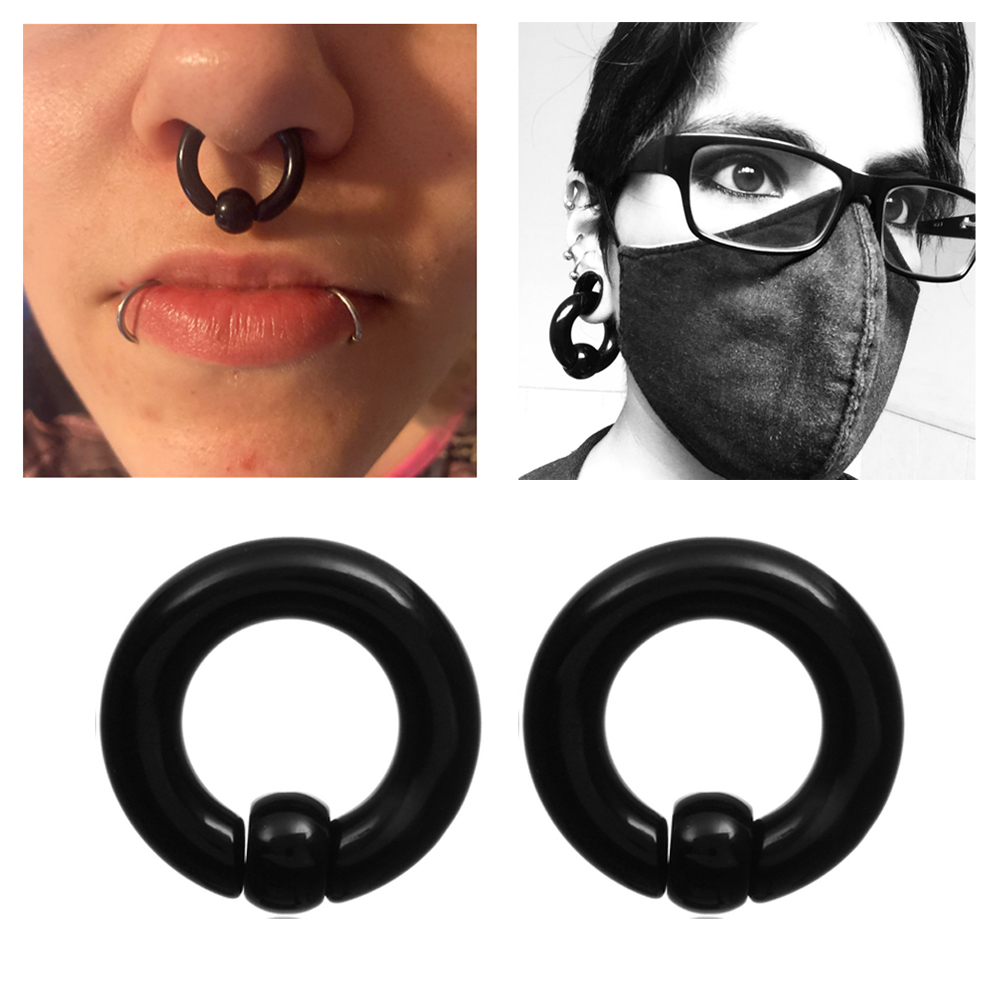 Çift Akrilik BCR Esir boncuklu - Body Jewelry Gauge Sizes incelemesi ve fiyatı