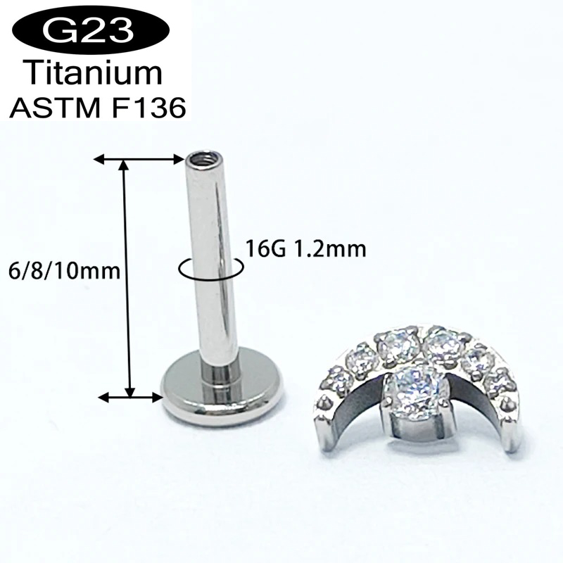 G23 Titanyum Hilal Tasarımlı L - Dermal Anchor Top incelemesi ve fiyatı