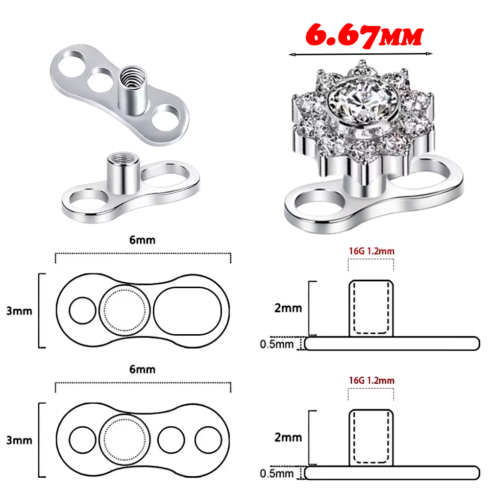 1/5 Adet ASTM F136 Titanyum Al - Dermal Anchor Top incelemesi ve fiyatı