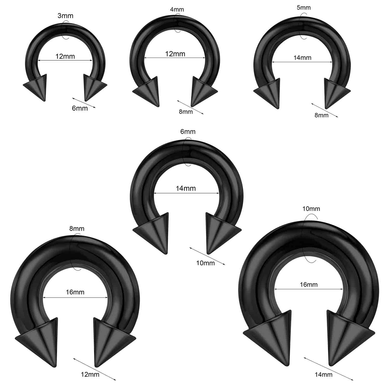 1/2 Adet Büyük Boy Cerrahi Çel - Body Jewelry Gauge Sizes incelemesi ve fiyatı