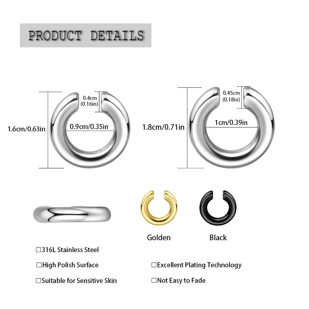 1 adet Abartılı C Şekilli Deli - Body Jewelry Ear incelemesi ve fiyatı