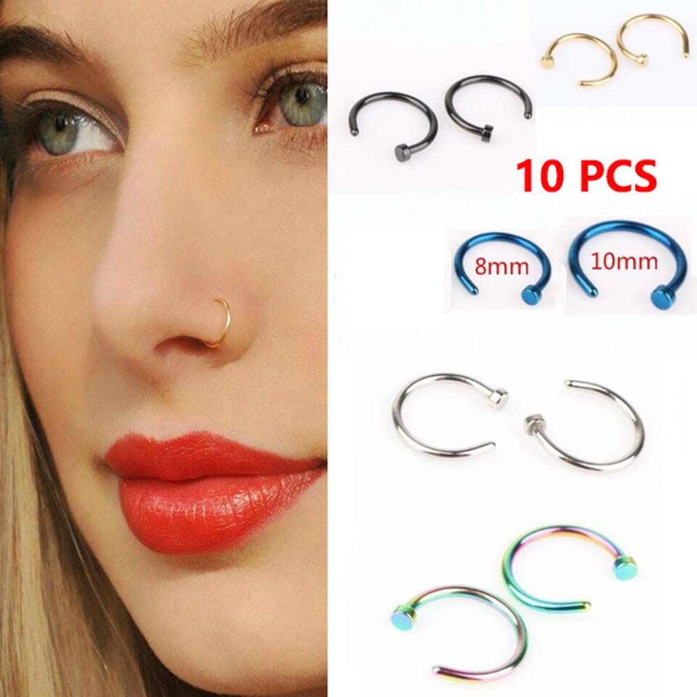10 Adet İnce Paslanmaz Çelik K - Body Jewelry Ear incelemesi ve fiyatı