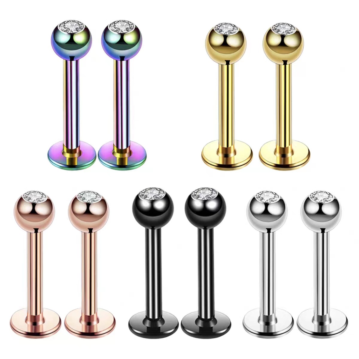 16G Cerrahi Çelik Toplu CZ Dud - Body Jewelry Ear incelemesi ve fiyatı