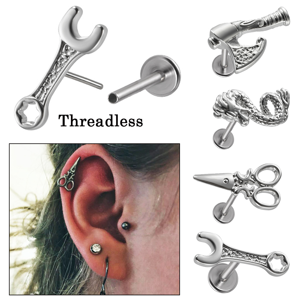 1 adet cerrahi çelik dless Wre - Body Jewelry Threadless incelemesi ve fiyatı