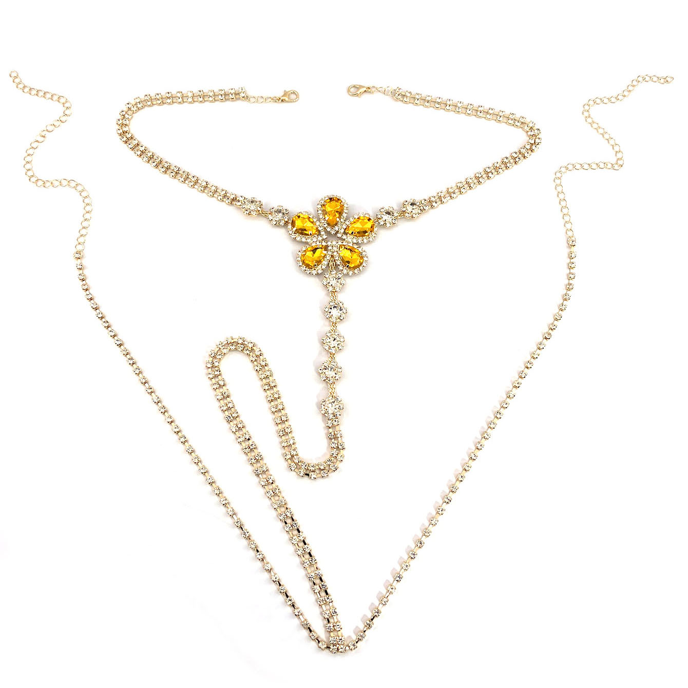 1 adet çiçek şekilli seksi Rhi - Body Chain Jewelry incelemesi ve fiyatı