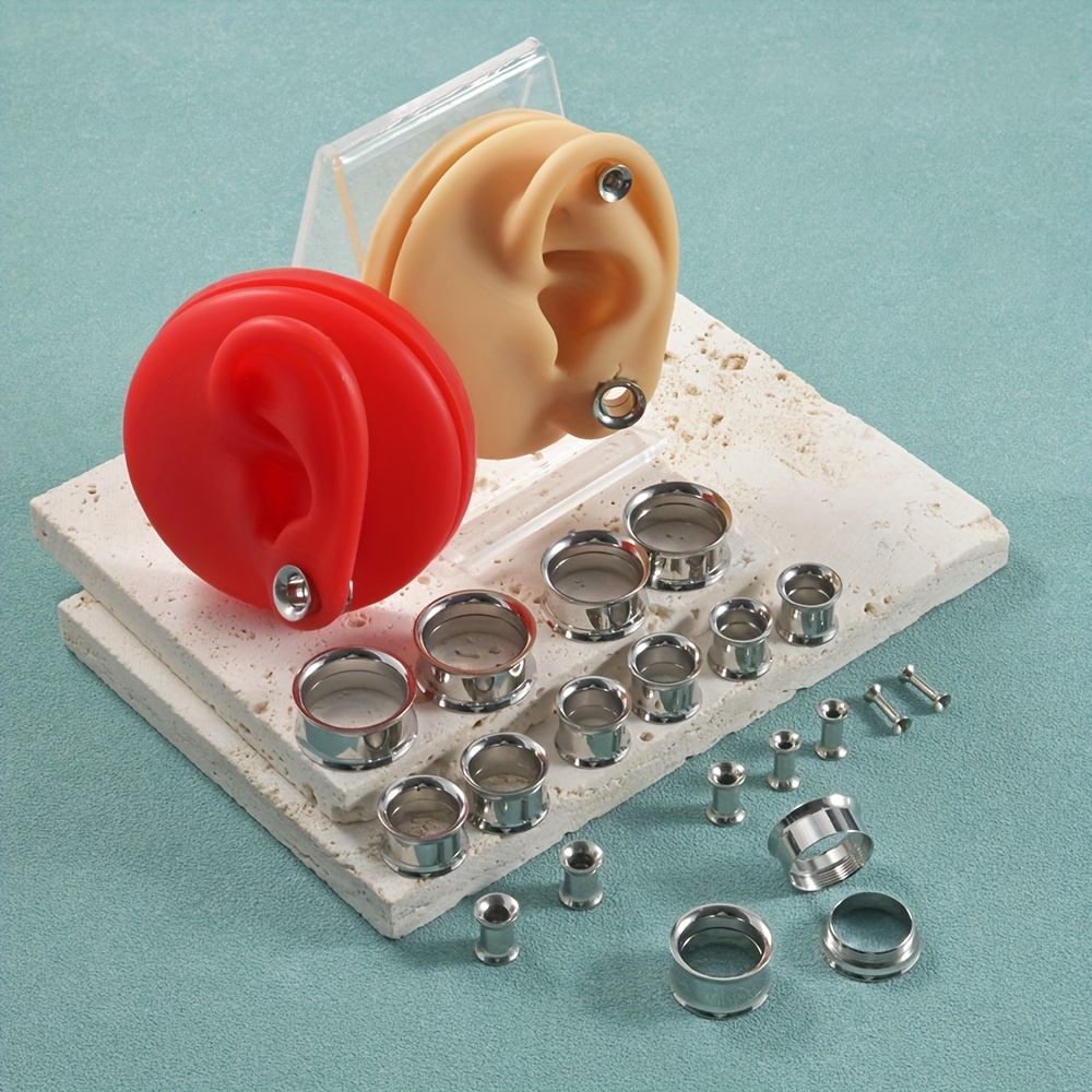 1 çift/12 çift Set paslanmaz ç - Body Jewelry Gauge Sizes incelemesi ve fiyatı
