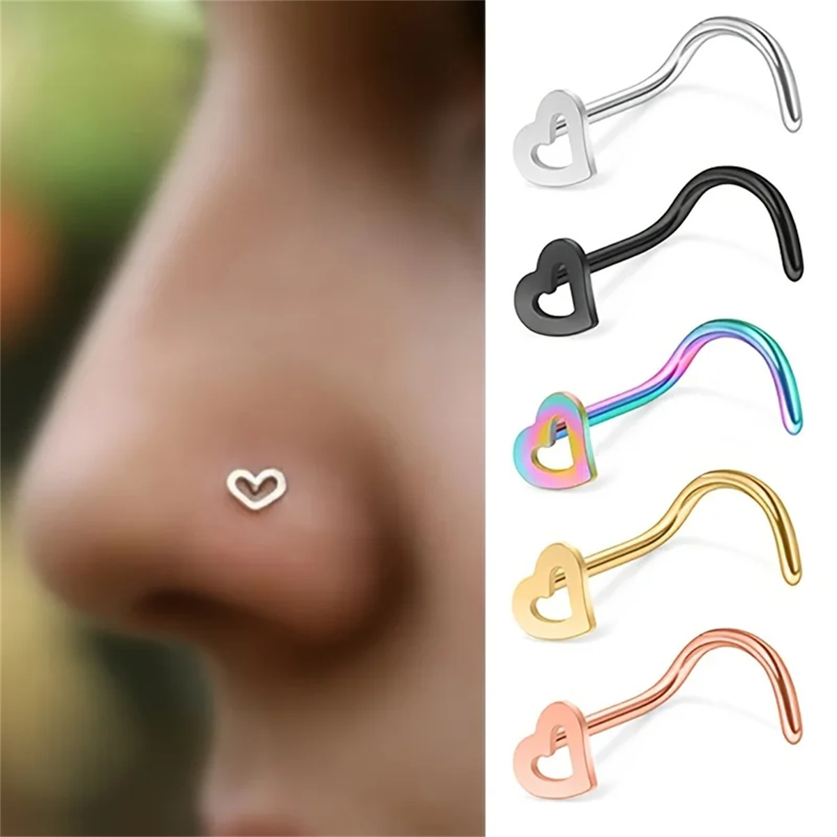 EVISPOL 5 Adet Moda Hollow Kal - Body Jewelry Metal Types incelemesi ve fiyatı