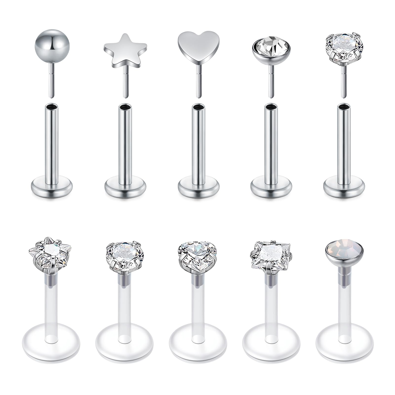 16G Tragus kıkırdak sarmal Con - Body Jewelry Threadless incelemesi ve fiyatı