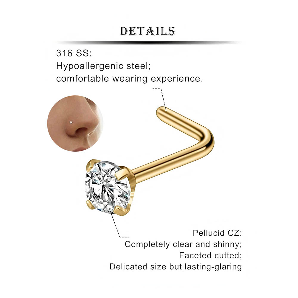 12 Parça Tam Set 316L Hipoaler - Body Jewelry Nose incelemesi ve fiyatı