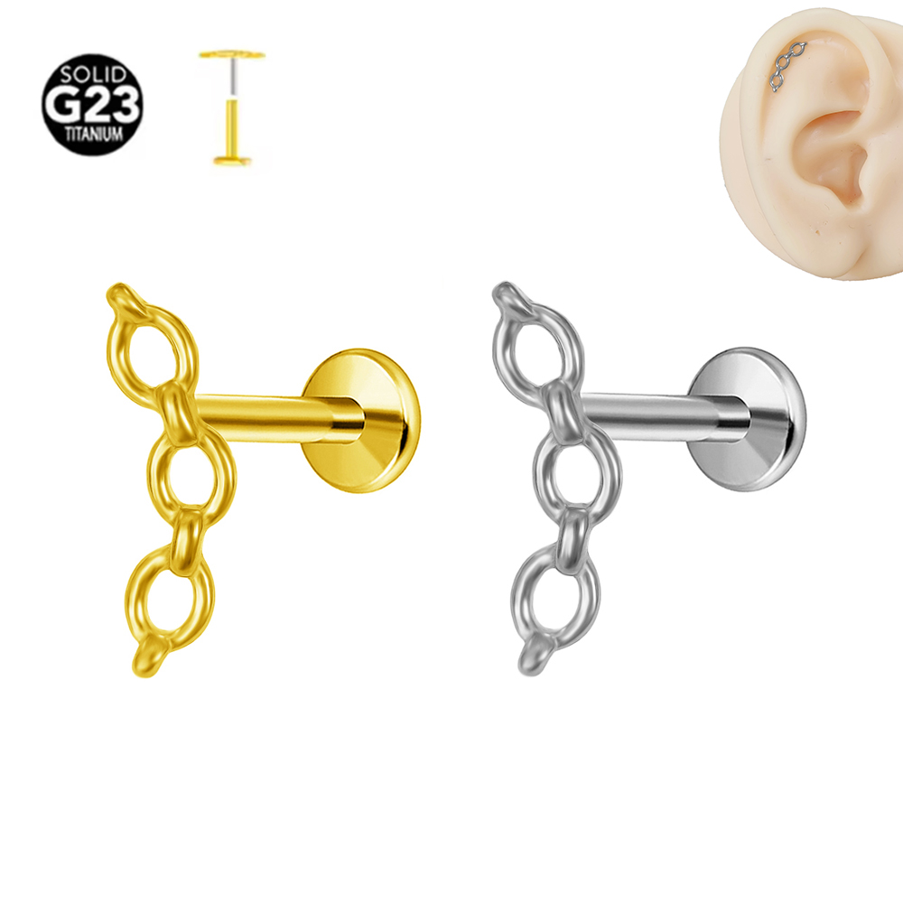 ASTM F-136 Titanyum Labret Zin - Body Jewelry Threadless incelemesi ve fiyatı